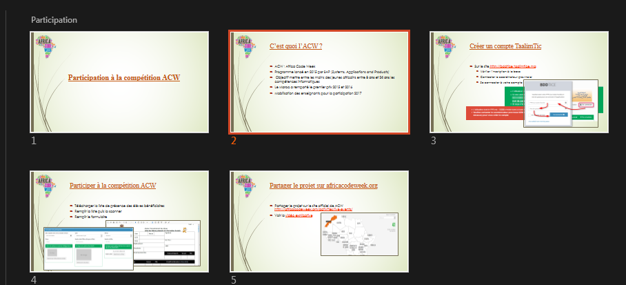 configurerPresenterDiaporama